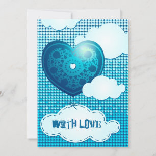 Nuvens com coração, convite