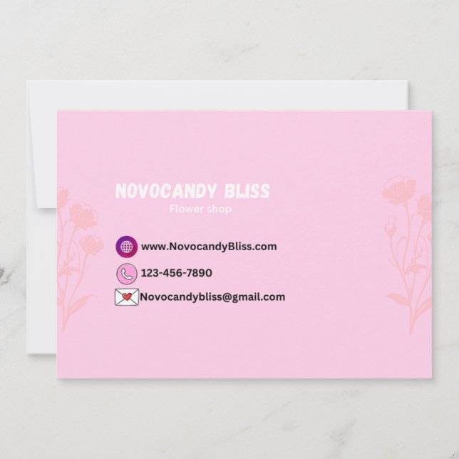 Nuvens cor-de-rosa Cartões de agradecimentos para  (Verso)