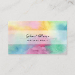 Nuvens de Aquarelas Coloridas, Cartão de visita Bo