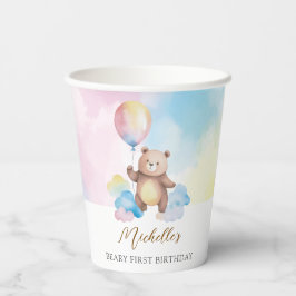 Nuvens de Balão de Urso de Pelúcia Primeiro Aniver