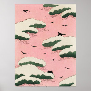 Nuvens de Céu Rosa Impressão