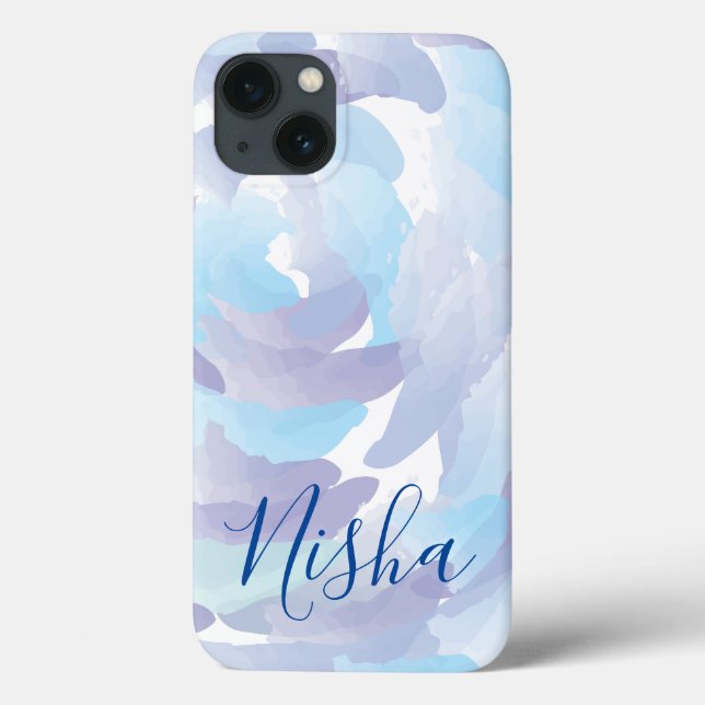 Nuvens de Chuva Aquarela Personalizado (Verso)