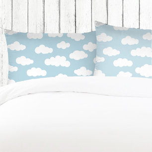 Nuvens De Pastel Azul-Bebê E Branco