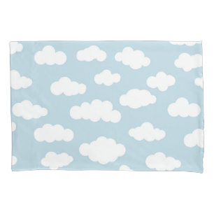 Nuvens De Pastel Azul-Bebê-Estético E Branco