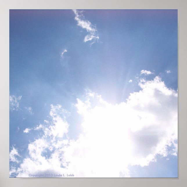 Nuvens de poster de Inspiração (Frente)