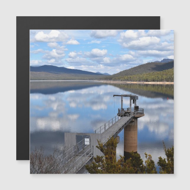 Nuvens do Lago Bellfield no Cartão Magnético de Ág (Frente/Verso)