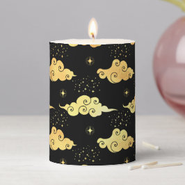Nuvens e estrelas de ouro celestial