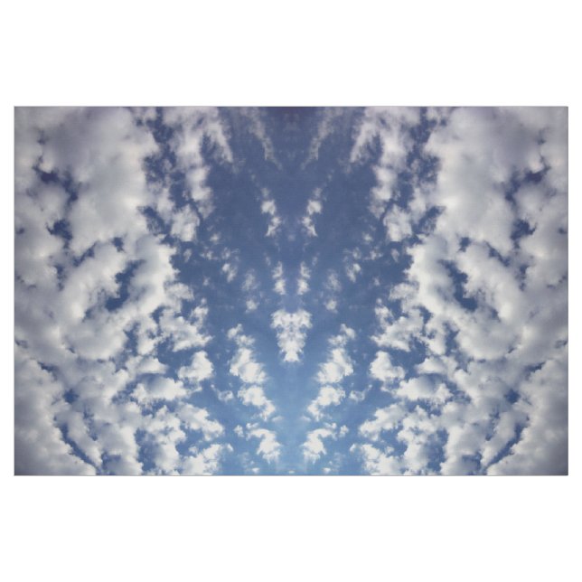 Nuvens inchado no tecido da foto do céu azul (Fat Quarter)