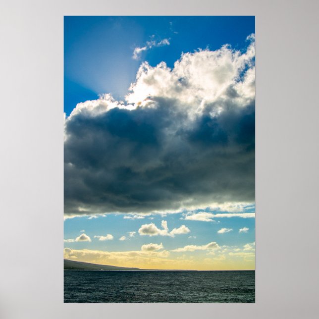 Nuvens Maui do poster oceano (Frente)