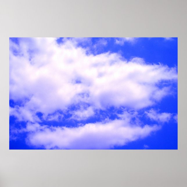 Nuvens no Poster do céu azul limpo (Frente)