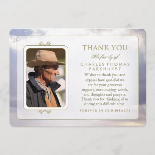 Nuvens pacíficas, Dourado Cartões de agradecimento