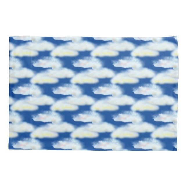 Nuvens Pastel Adoráveis em Azul (Verso)