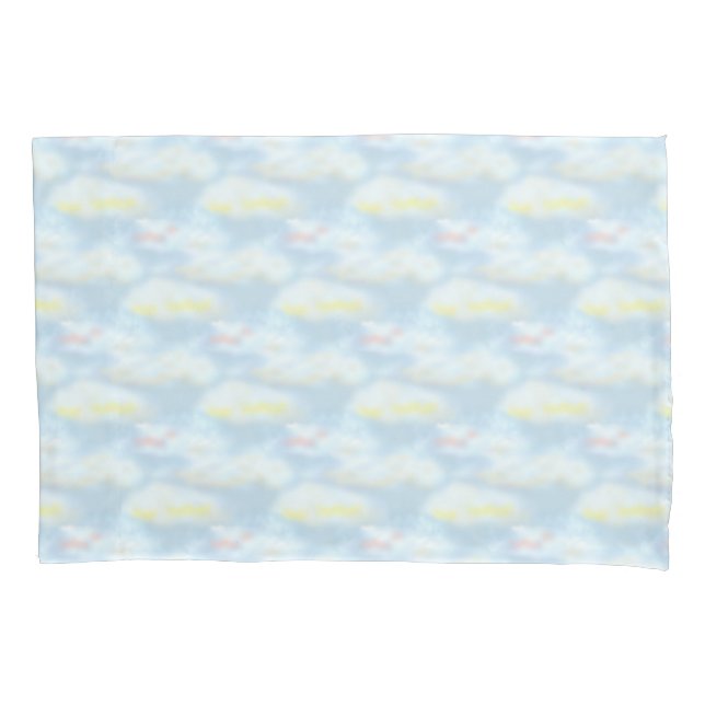 Nuvens Pastel Fofas em Azul Claro (Frente)