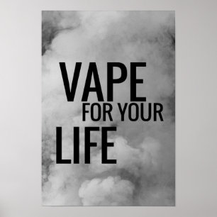Nuvens pretas Vape para o impressão do poster da
