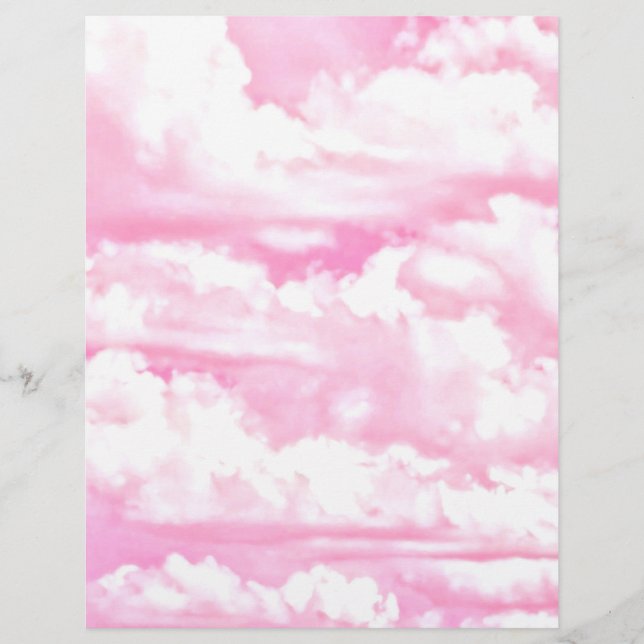 Nuvens Rosa Pastel Felizes (Frente)