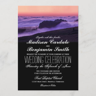 Nuvens Roxas Convites De Casamento De Montanha Sol