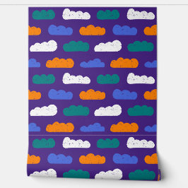 Nuvens texturizadas de Crayon em Roxo Real