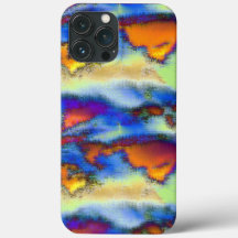 Nuvens vestidas em laranja, textura gotejada ou of