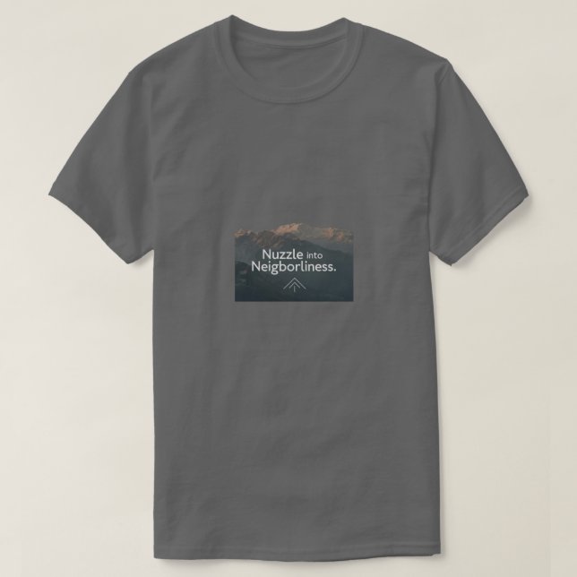 Nuzzle em camiseta da vizinhança (Frente do Design)