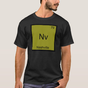 Nv - Camiseta Símbolo do Elemento Químico de Nashv