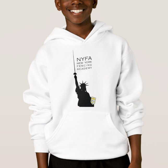 NY que cerca o Hoodie dos miúdos da estátua da (Frente)