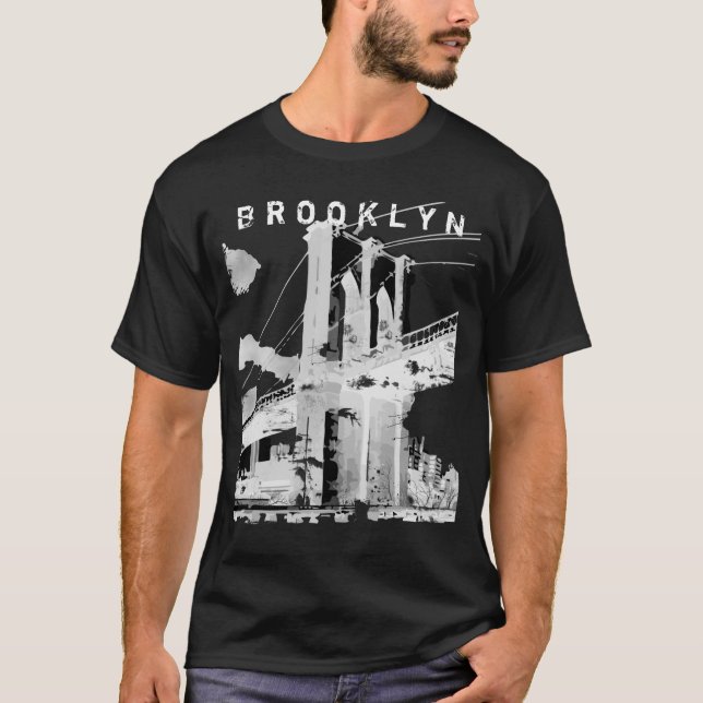 NYC: Camisa da ponte de Brooklyn (Frente)