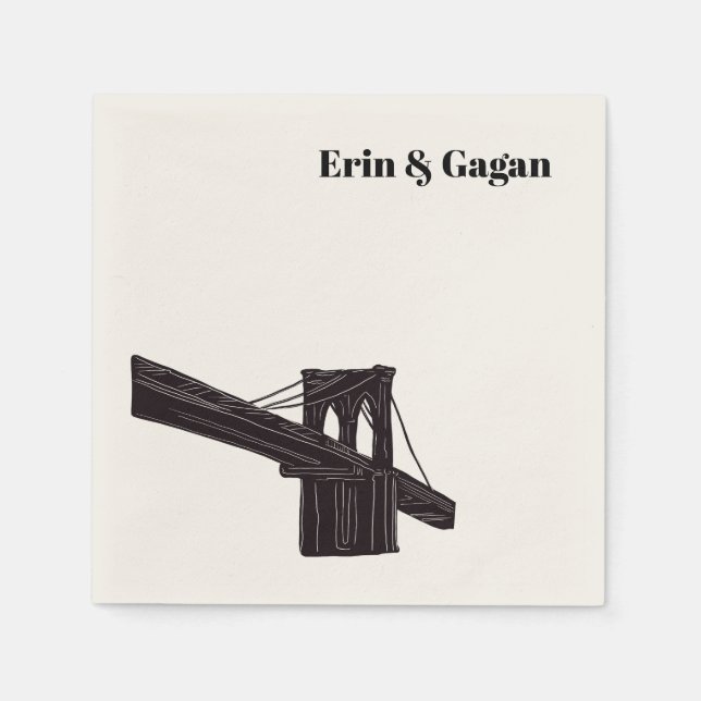 NYC guardanapos de casamento (Frente)