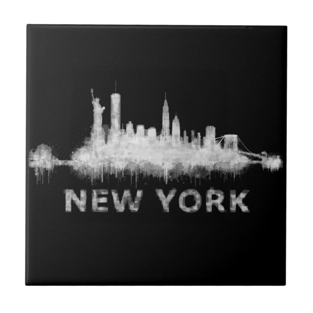 NYC New York black-White Skyline cityscape v01 (Frente)