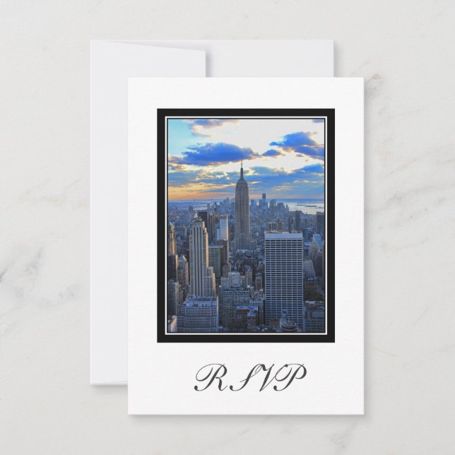 NYC Skyline as Sunset se aproxima RSVP #1 (Frente)
