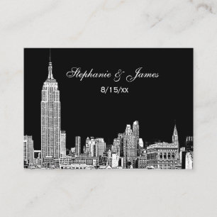 NYC Skyline com Etapa NYC DIY BG Cartões Colorido