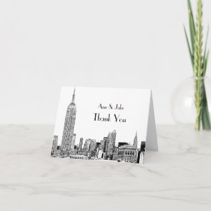NYC Skyline Etched 01 Agradecimento