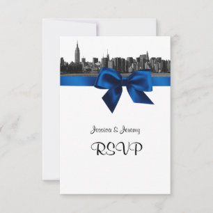 NYC Wide Skyline Enchida BW Royal Blue RSVP #2