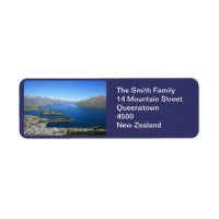 NZ de Queenstown, etiqueta de endereço personalizá