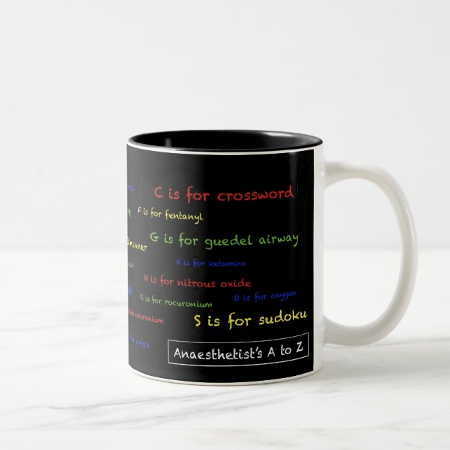 O A do Anaesthetist á caneca de Z - preto (Direita)