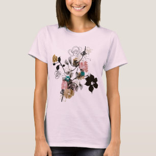 O abstrato floresce a camisa