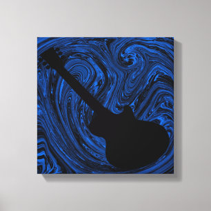 O abstrato roda impressão das canvas da guitarra,