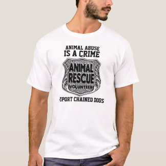 O abuso animal é uma camisa do crime T