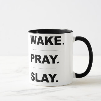 O "acordar Pray massacra" a caneca
