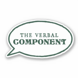 O adesivo componente verbal