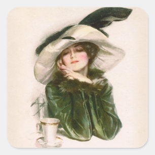 O adesivo "Contentment" de Harrison Fisher