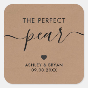 O adesivo da pera perfeita, etiqueta de presente, 