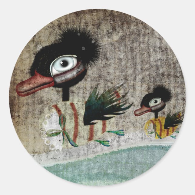 O adesivo de conto de fadas do Duckly (Frente)