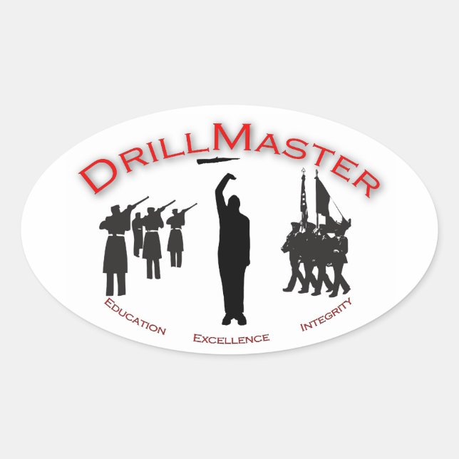 O adesivo do DrillMaster (Frente)