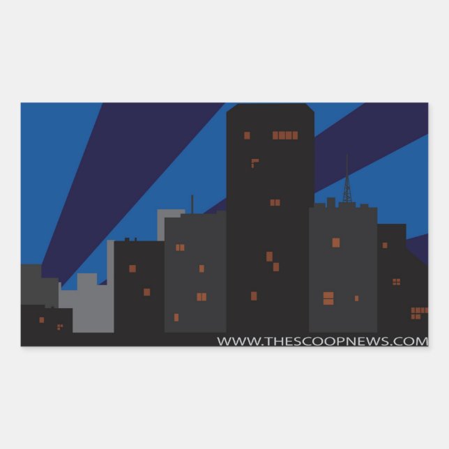 O adesivo do Scoop News City (Frente)