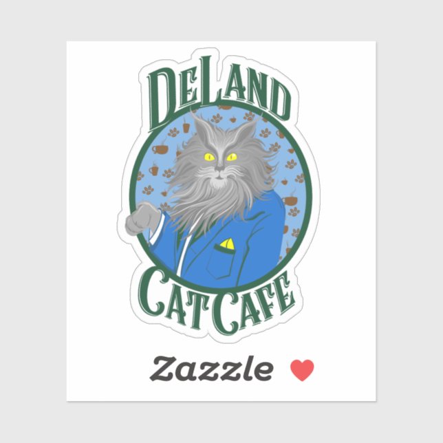 O adesivo Henry DeCat em Azul (Folha)