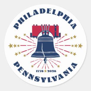 O adesivo Liberty Bell 1776 do aniversário da Amér