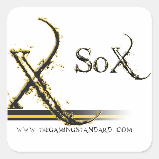 O adesivo quadrado padrão para jogos (Frente)