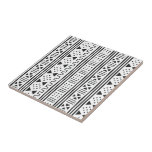 O africano branco MudCloth do preto | inspirou<br><div class="desc">O africano preto e branco bonito Mudprint inspirou o azulejo do impressão de pano. Bata o botão da personalização para controlar o tamanho do teste padrão para serir suas necessidades.</div>