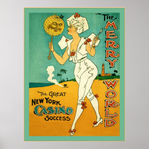 O ~ alegre 1894 do poster do teatro do vintage do