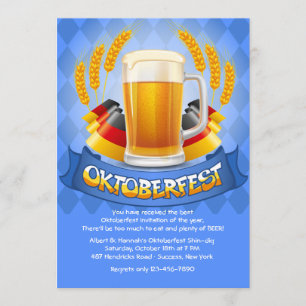 O alemão colore o convite de Oktoberfest